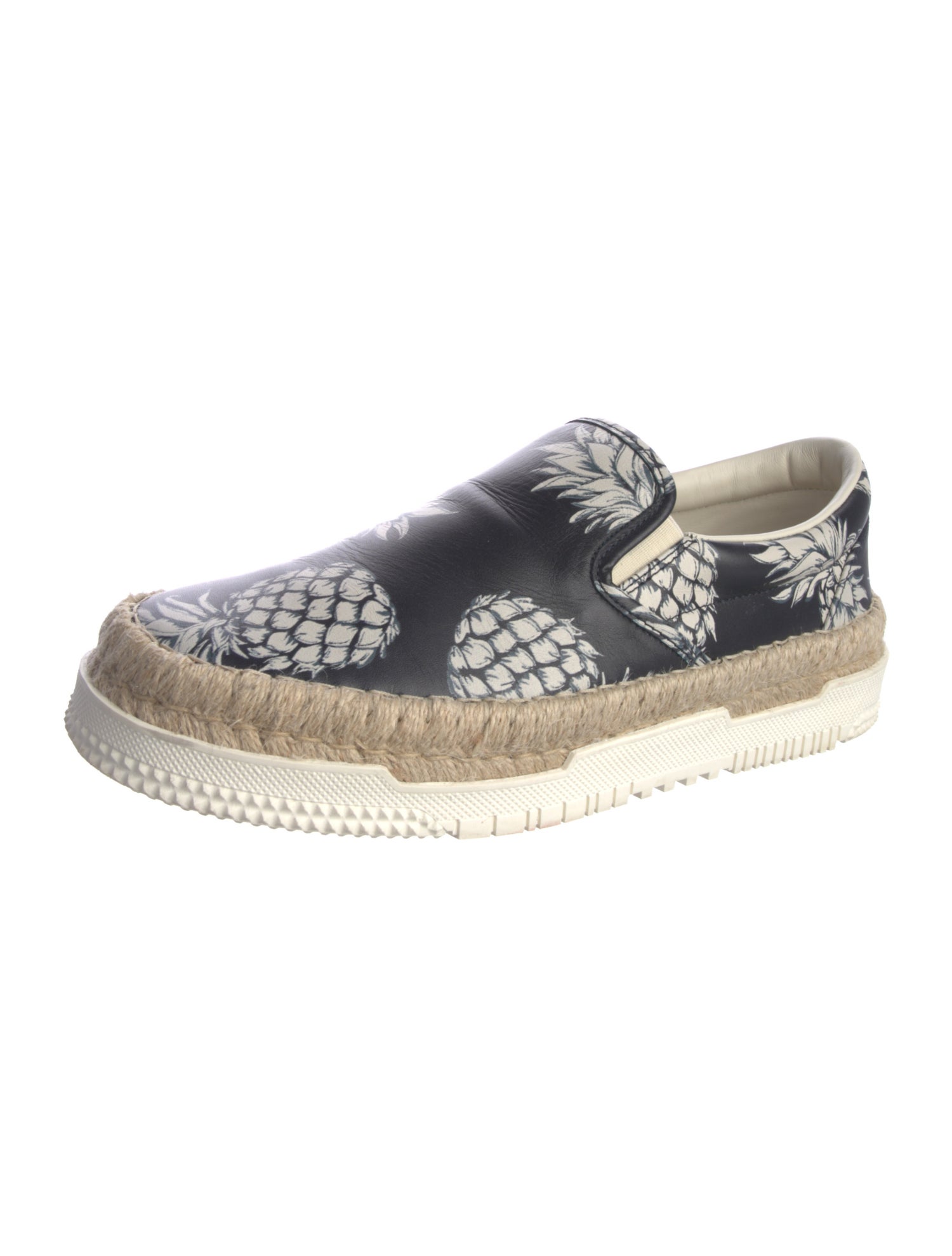 Valentino Leather Printed Espadrille Sneakers