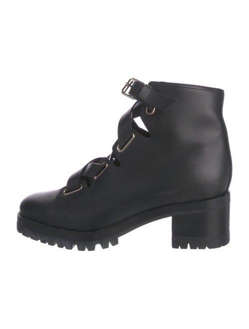Valentino Leather Combat Boots