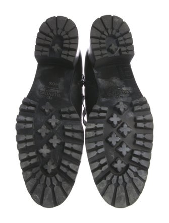 Valentino Leather Combat Boots