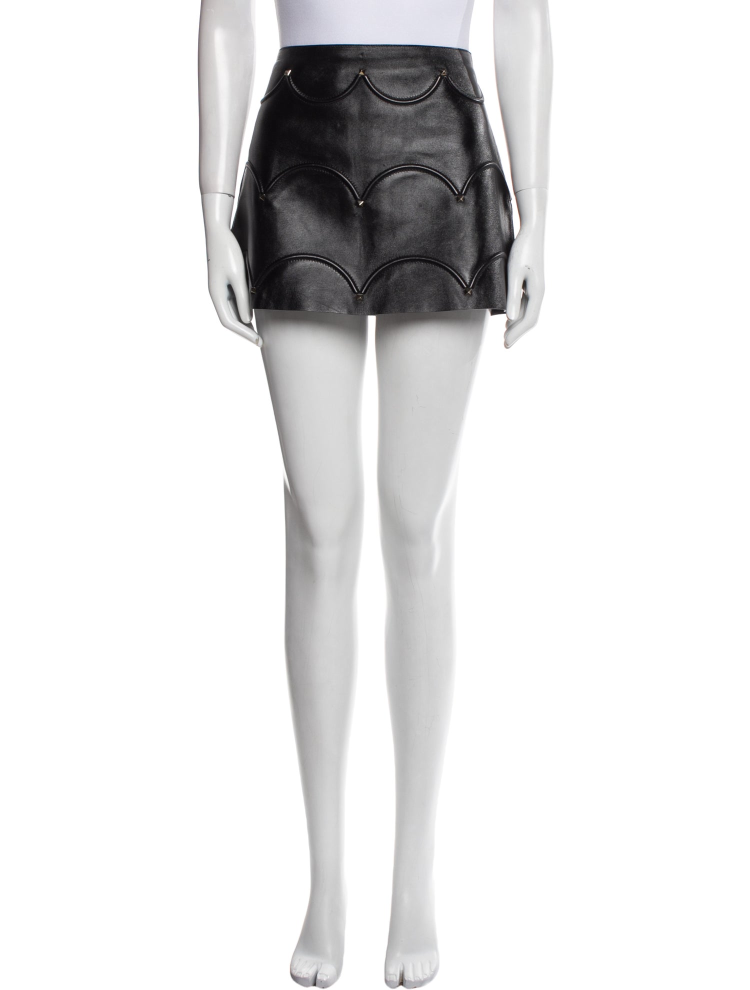Valentino Leather Mini Skirt