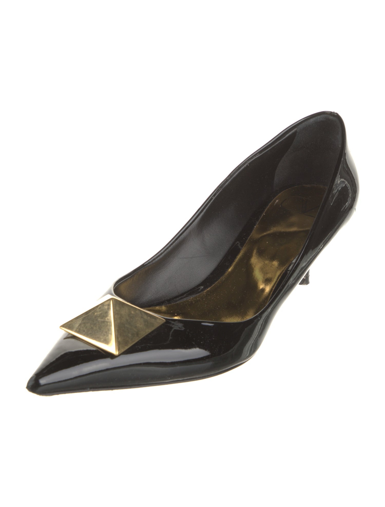 Valentino Rockstud Accents Patent Leather Pumps