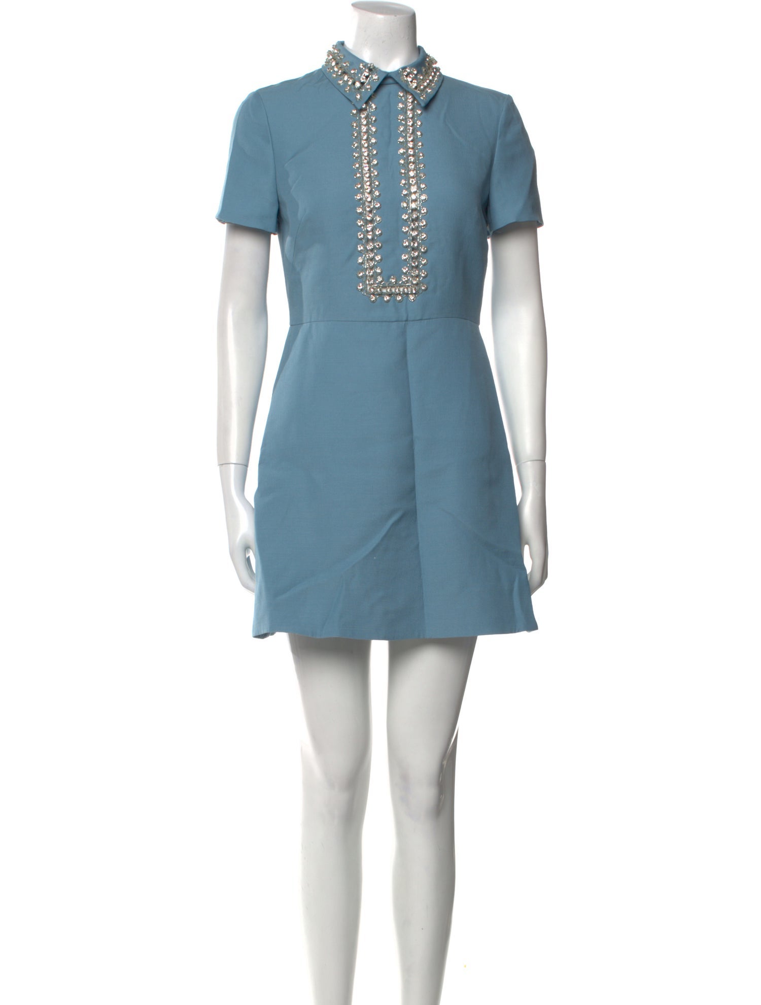 Valentino Mock Neck Mini Dress