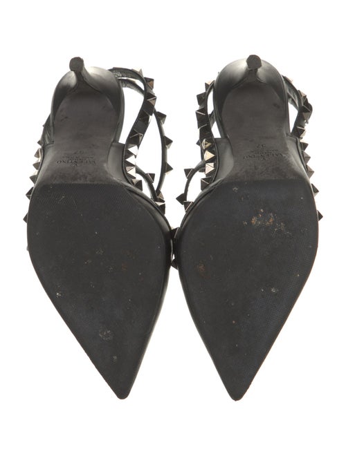 Valentino Rockstud Accents Leather T-Strap Pumps
