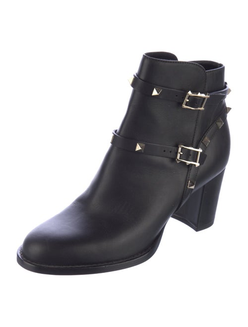 Valentino Rockstud Accents Leather Boots