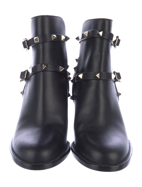 Valentino Rockstud Accents Leather Boots