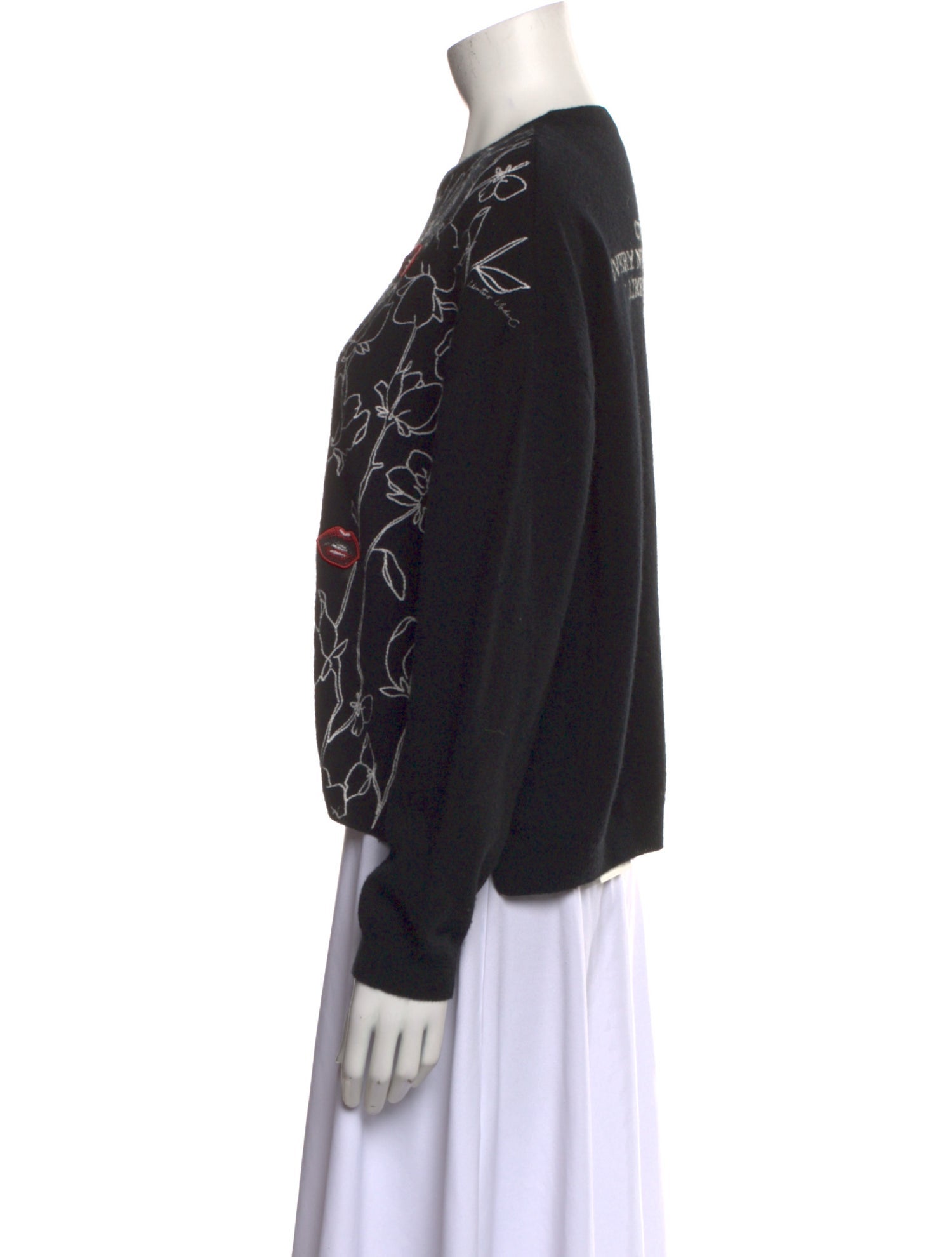 Valentino Virgin Wool Printed Sweater