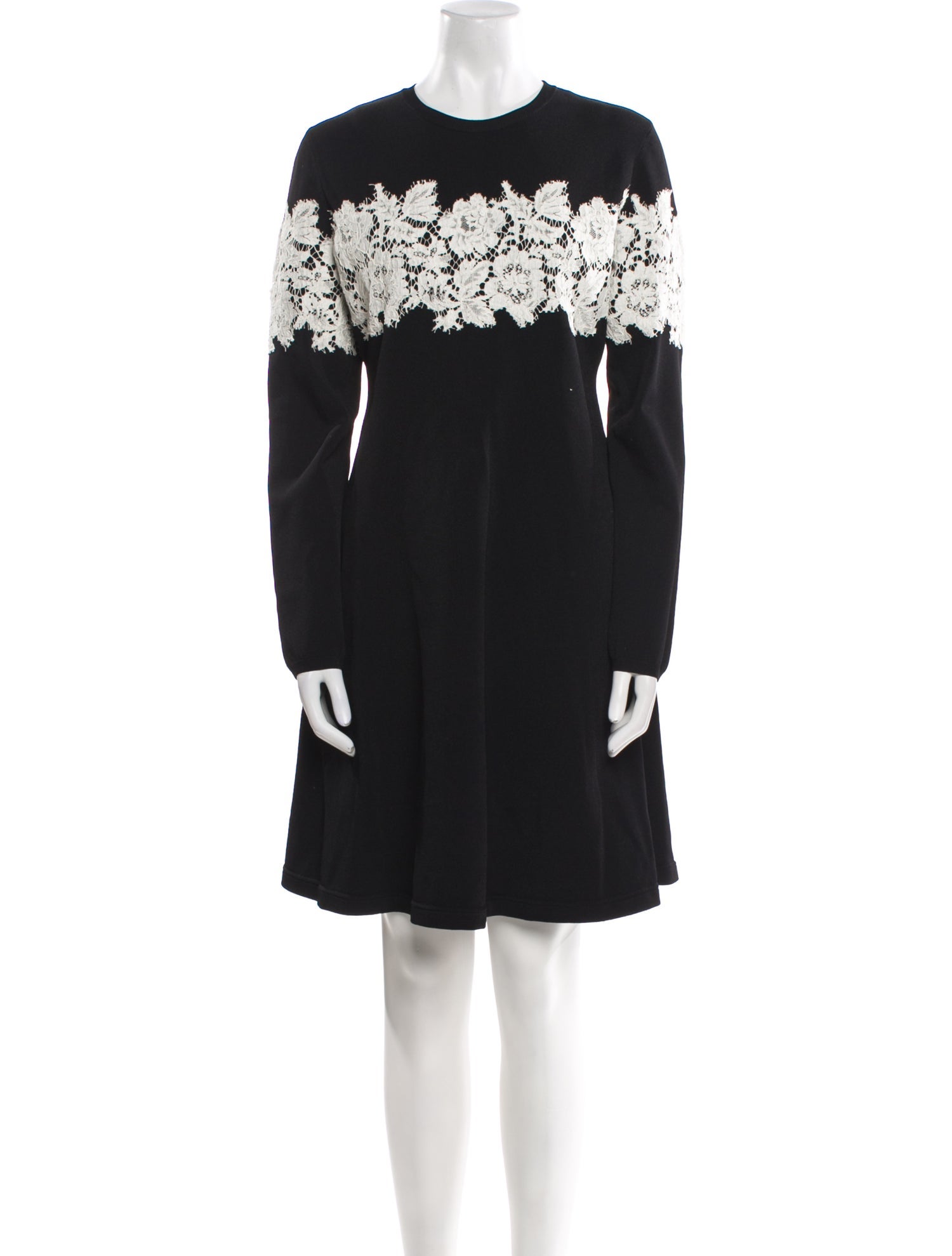 Valentino Lace Pattern Knee-Length Dress