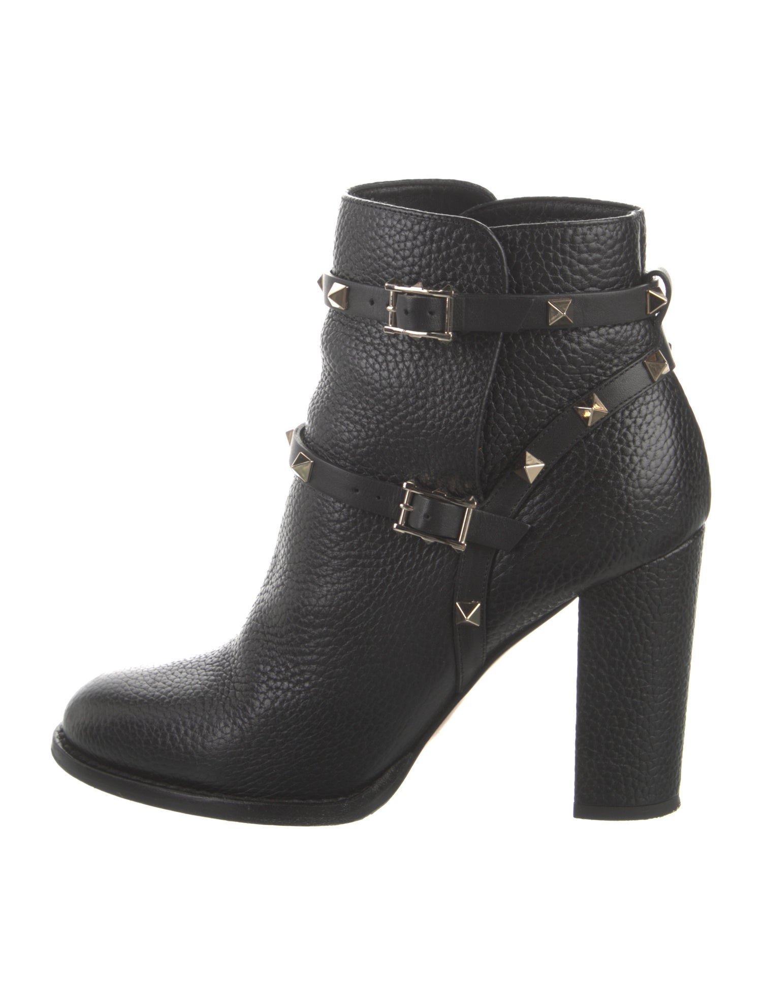 Valentino Rockstud Accents Leather Boots