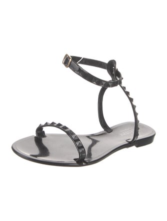 Valentino Rockstud Accents Rubber Gladiator Sandals