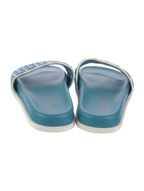Valentino Quilted Pattern Leather Slides