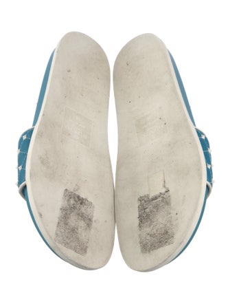 Valentino Quilted Pattern Leather Slides