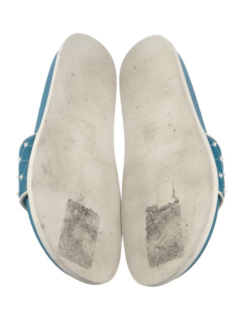 Valentino Quilted Pattern Leather Slides