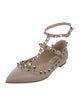 Valentino Rockstud Accents Leather Ballet Flats
