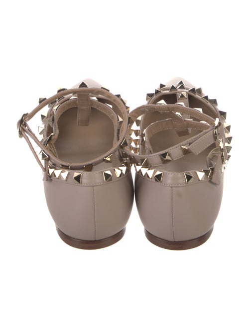 Valentino Rockstud Accents Leather Ballet Flats