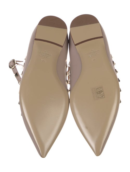 Valentino Rockstud Accents Leather Ballet Flats