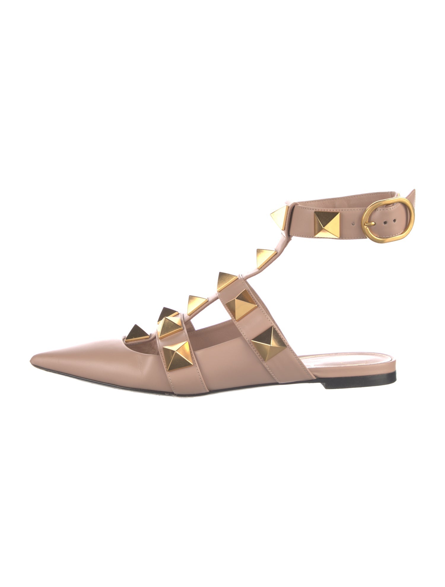 Valentino Rockstud Accents Leather Mules