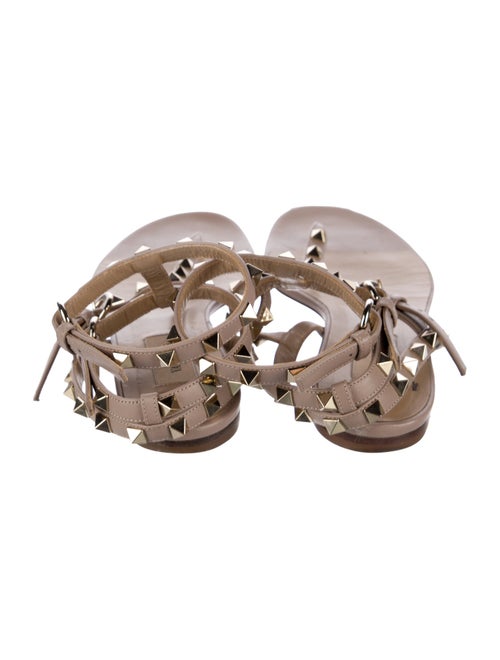 Valentino Rockstud Accents Leather Gladiator Sandals