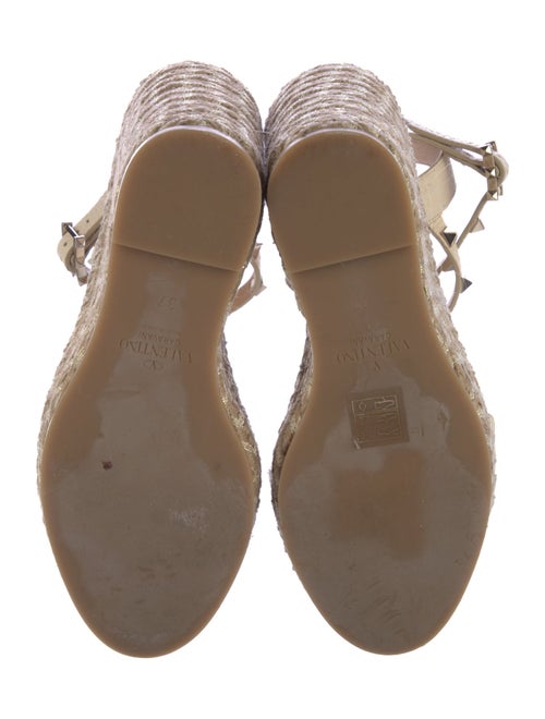 Valentino Rockstud Accents Leather Espadrilles