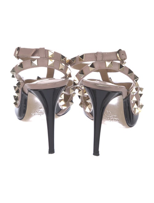 Valentino Rockstud Accents Patent Leather T-Strap Pumps