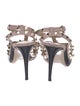 Valentino Rockstud Accents Patent Leather T-Strap Pumps