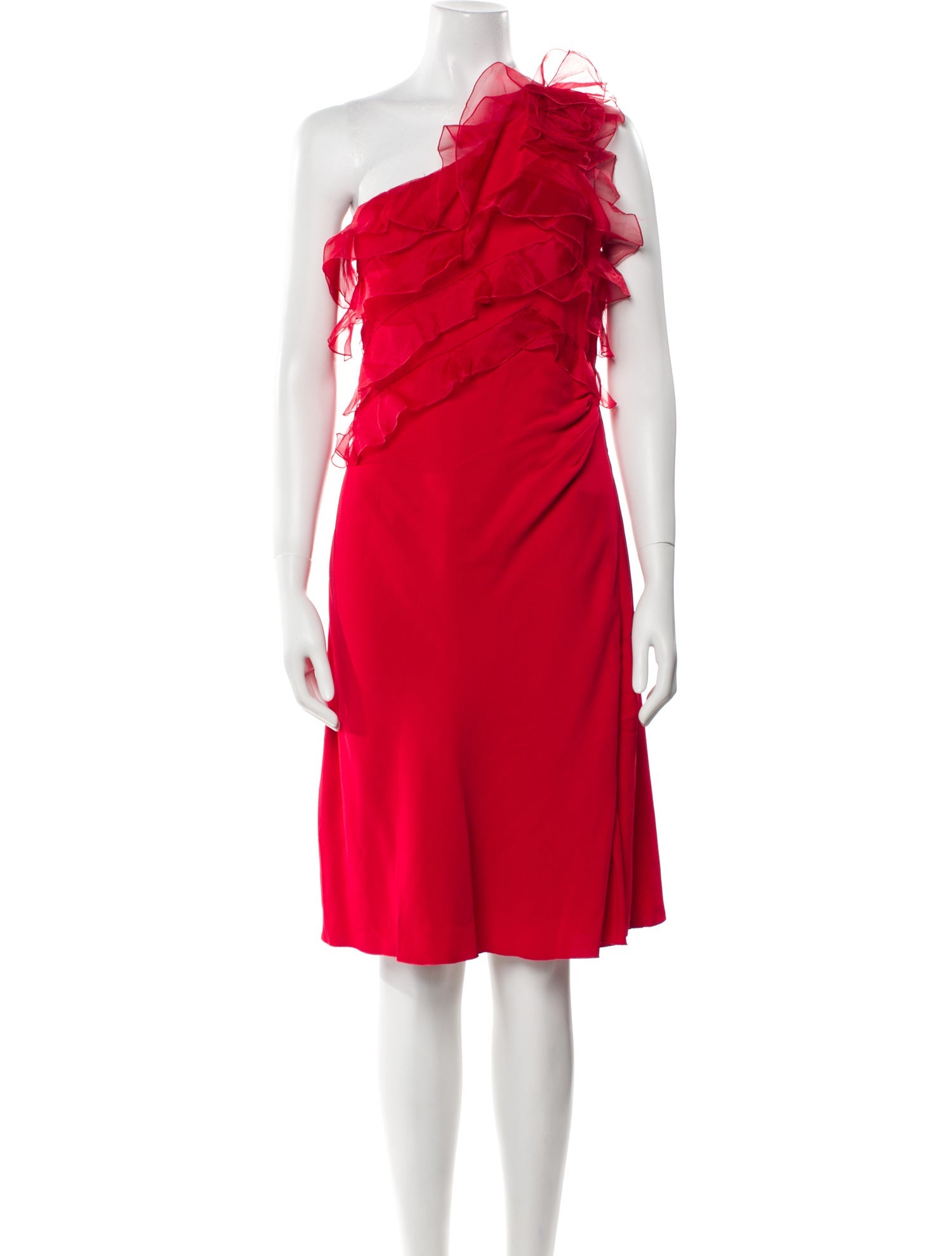 Valentino One-Shoulder Knee-Length Dress