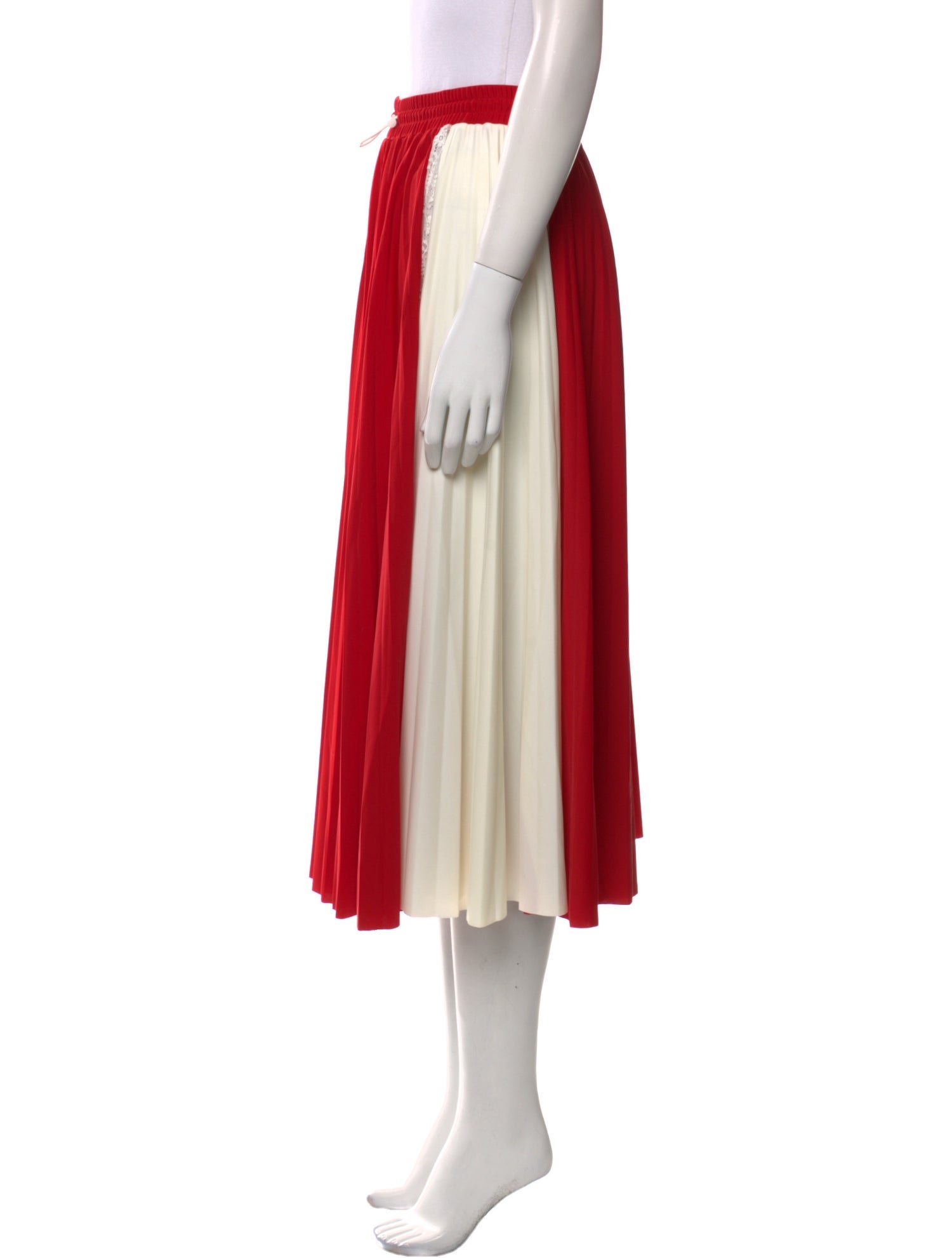 Valentino Lace Trim Embellishment Midi Length Skirt