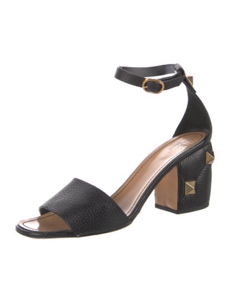 Valentino Quilted Pattern Leather Sandals