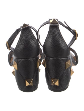 Valentino Quilted Pattern Leather Sandals