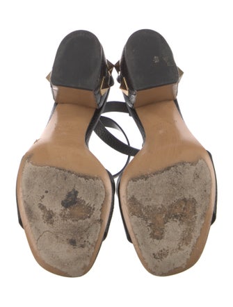 Valentino Quilted Pattern Leather Sandals