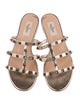 Valentino Rockstud Accents Leather Slides