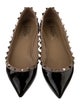 Valentino Rockstud Accents Patent Leather Flats