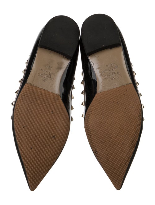 Valentino Rockstud Accents Patent Leather Flats