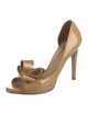 Valentino Patent Leather Bow Accents D'Orsay Pumps