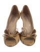 Valentino Patent Leather Bow Accents D'Orsay Pumps
