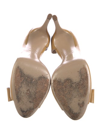 Valentino Patent Leather Bow Accents D'Orsay Pumps