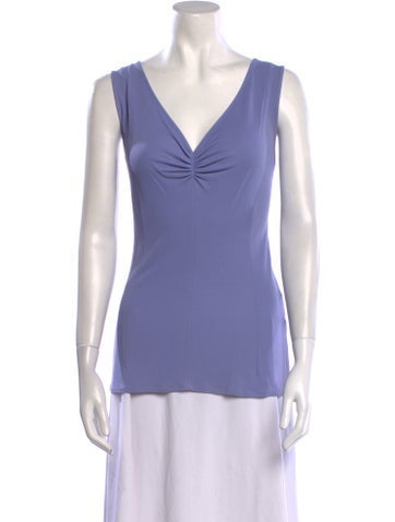 Valentino Tops V-Neck Sleeveless Top M