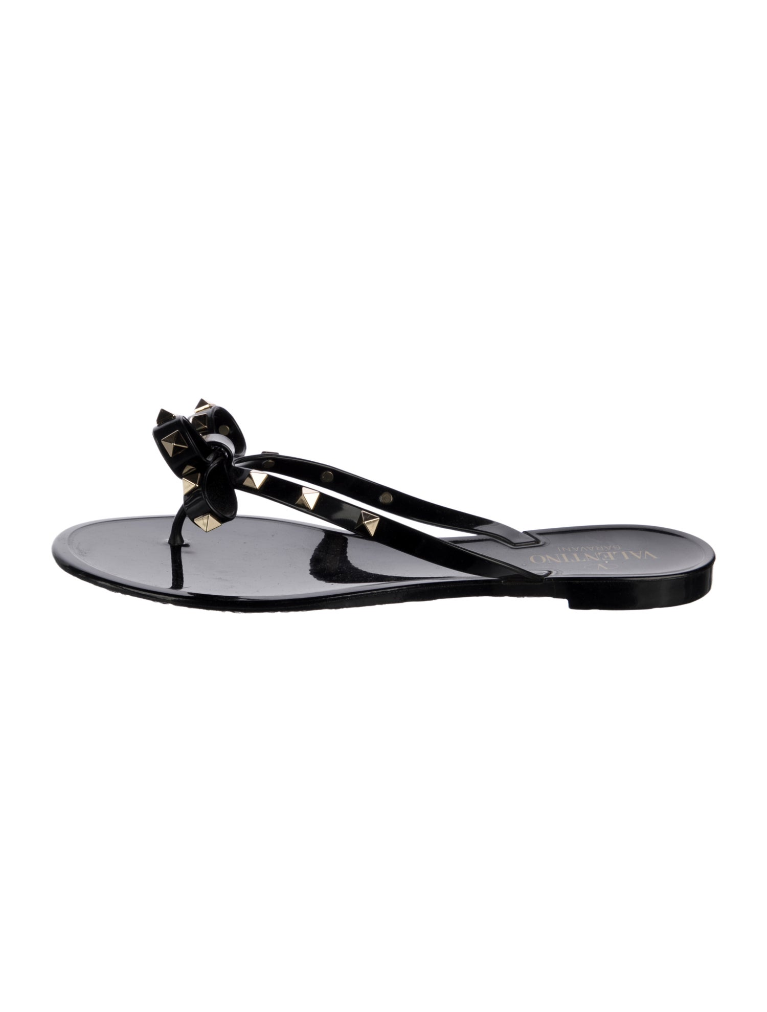 Valentino Rockstud Accents Rubber Slides
