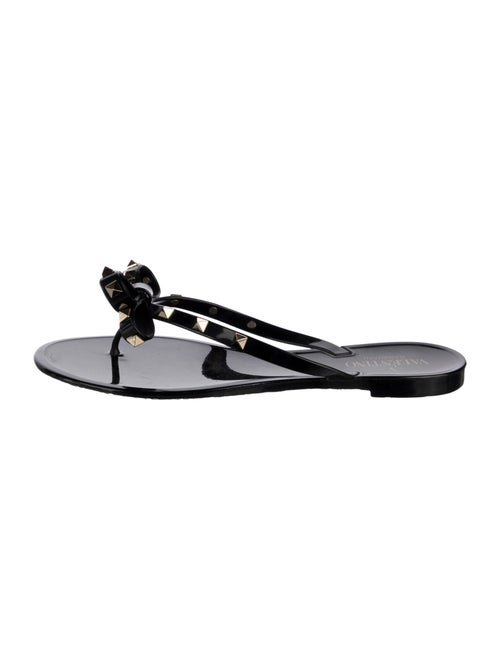 Valentino Rockstud Accents Rubber Slides