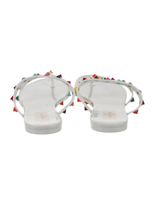 Valentino Rockstud Accents Rubber Slides