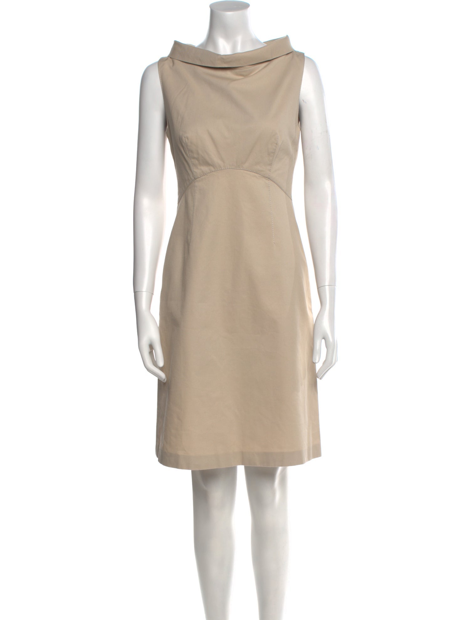 Valentino Cowl Neck Knee-Length Dress