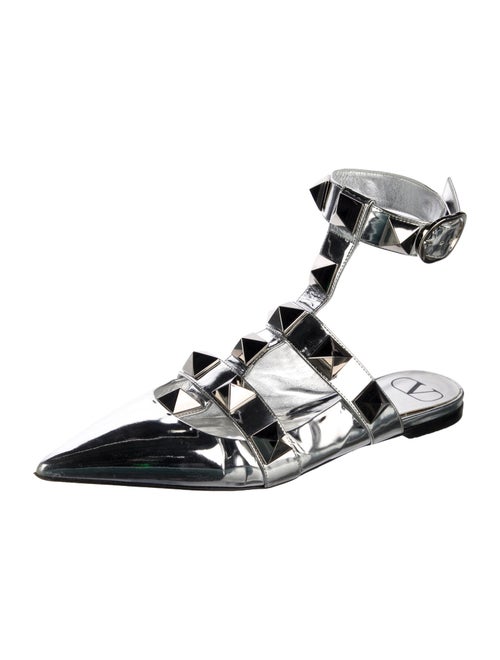 Valentino Rockstud Accents Leather Mules