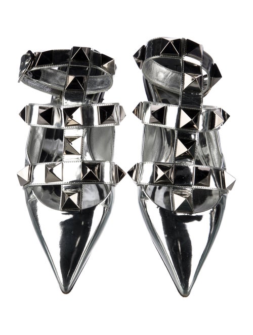 Valentino Rockstud Accents Leather Mules