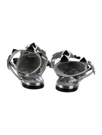 Valentino Rockstud Accents Leather Mules