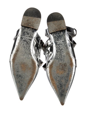 Valentino Rockstud Accents Leather Mules