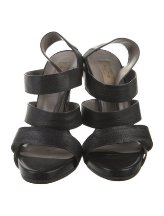 Valentino Leather Slingback Sandals