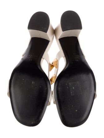 Valentino Rockstud Accents Leather Slides