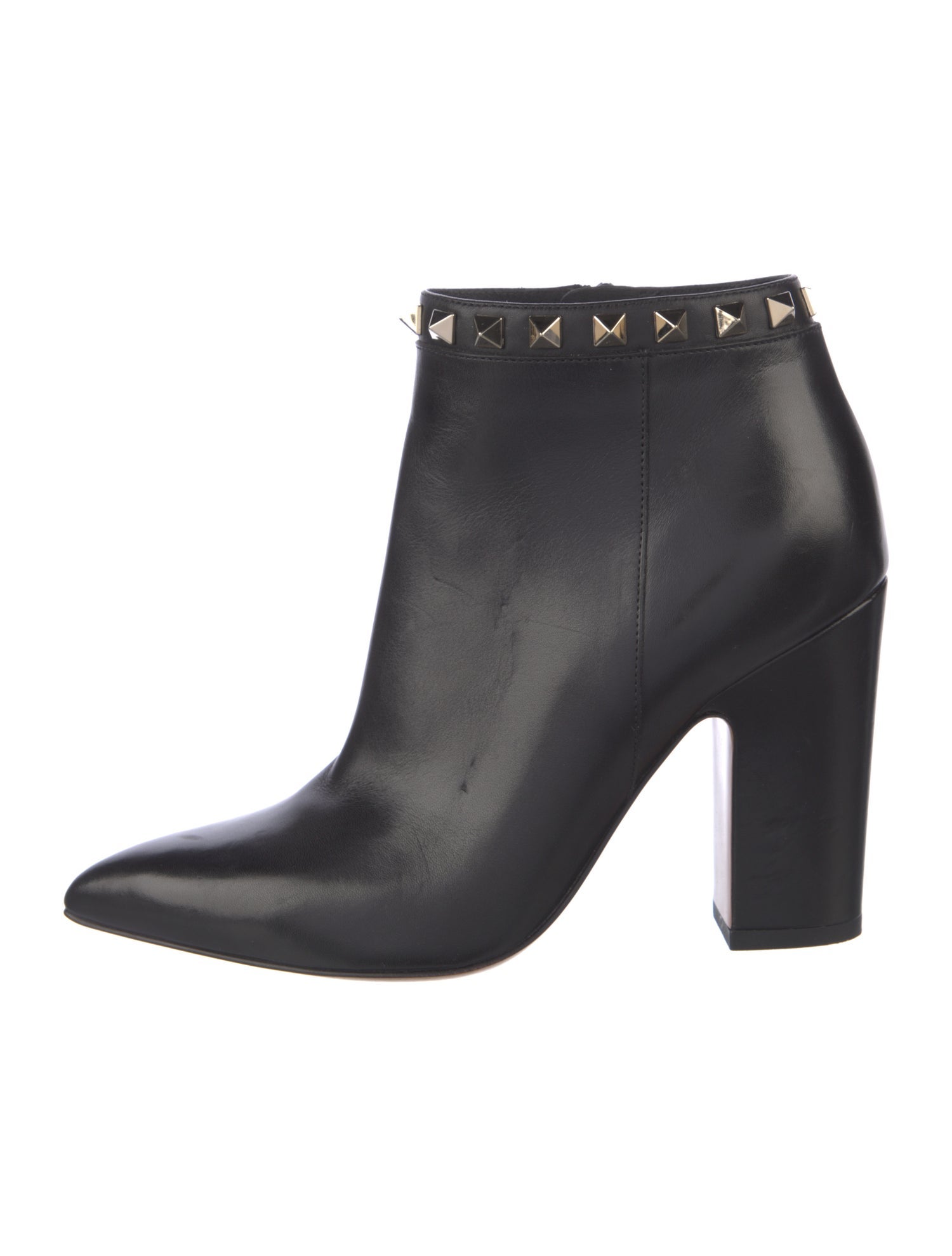 Valentino Rockstud Accents Leather Boots