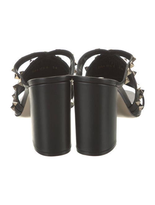 Valentino Rockstud Accents Leather Slides