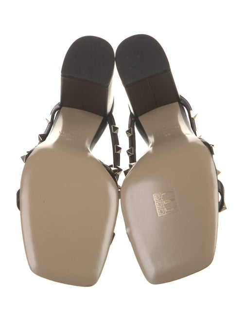 Valentino Rockstud Accents Leather Slides
