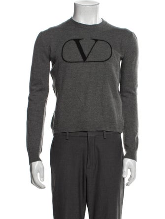 Valentino Virgin Wool Graphic Print Pullover